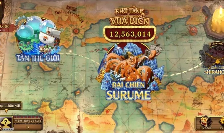 Bản đồ chơi game trong Bắn Cá Đại Hải Trình tại Gem88