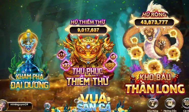 Các cấp độ phòng chơi trong game Vua Bắn Cá tại Gem88